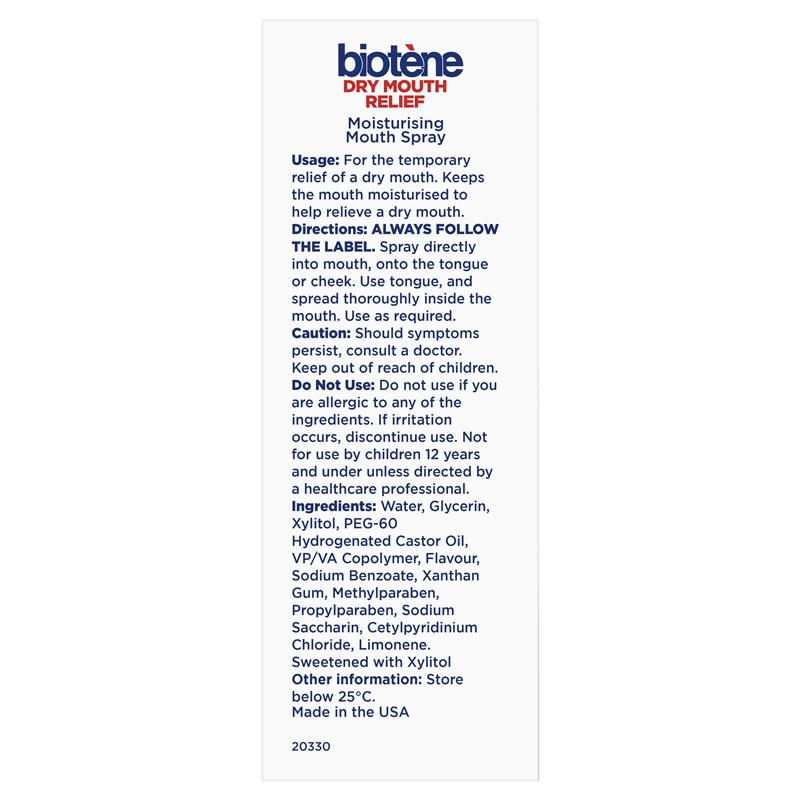 Biotene Dry Mouth Relief Spray Gentle Mint 50ml