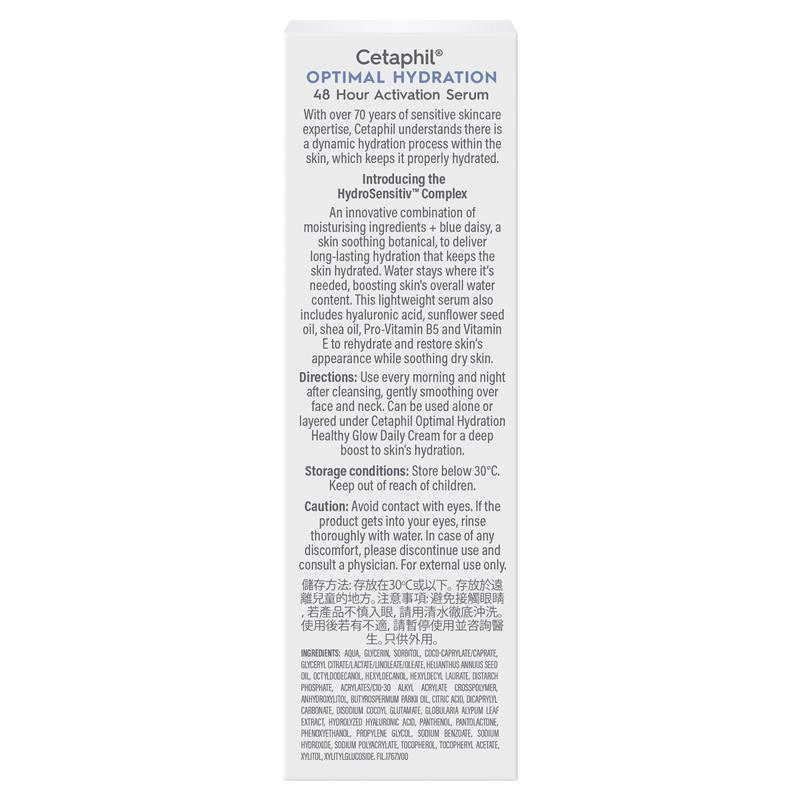 Cetaphil Optimal Hydration 48hr Activation Serum 30ml
