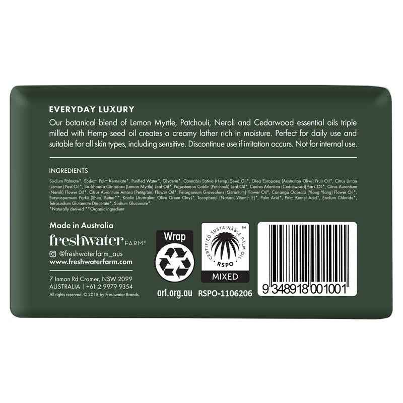 Freshwater Farm Australia Hemp Seed Oil Hydrating Body Bar 200g