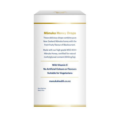 Manuka Health Manuka Honey Drops Blackcurrant 15 Pack 65g