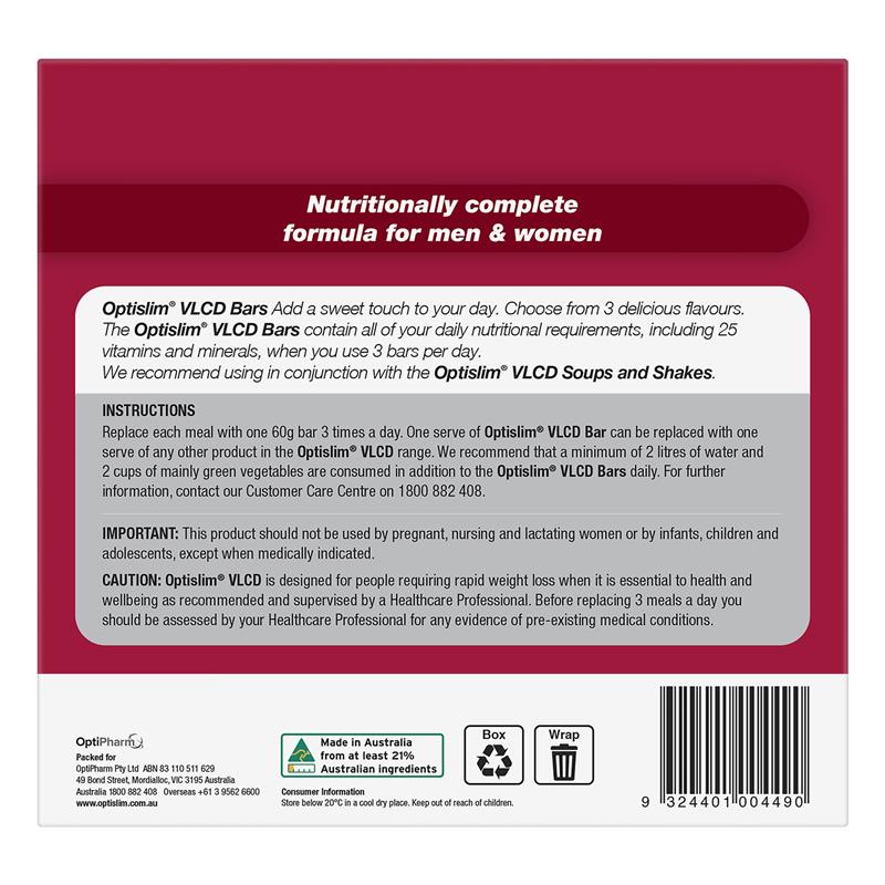 Optislim VLCD Bars Variety 60g 15 Pack