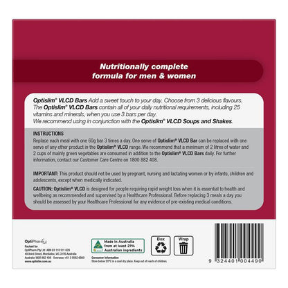 Optislim VLCD Bars Variety 60g 15 Pack