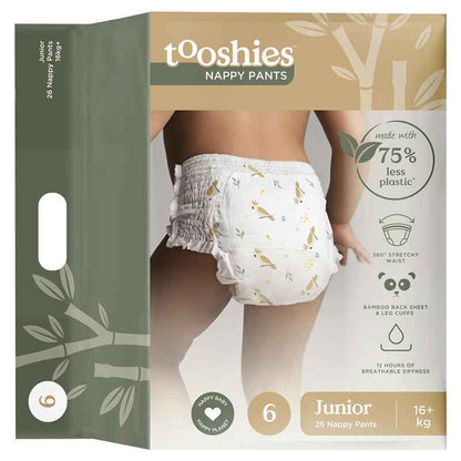 Tooshies Eco Nappy Pants Size 6 Junior 16kg+ 26 Pack