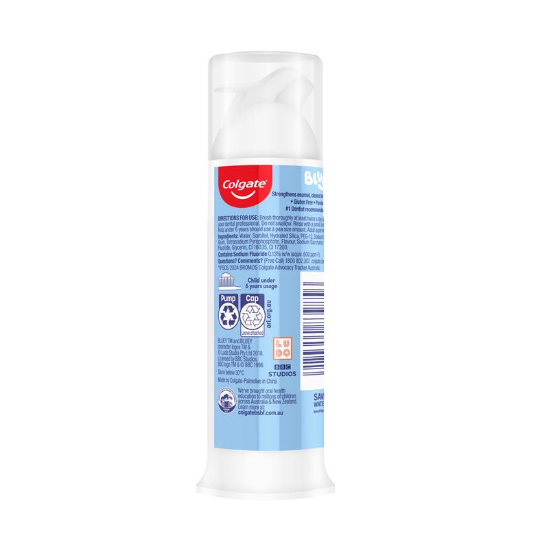 Colgate Toothpaste Kids Bluey Strawberry Pump 85g