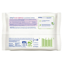 NIVEA 3in1 Gentle Cleansing Dry & Sensitive Skin Wipes 25 Pack