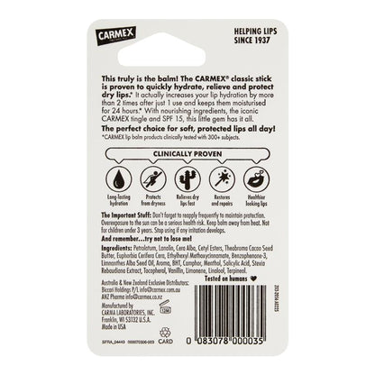 Carmex Lip Balm Original Click Stick SPF15 4.25g