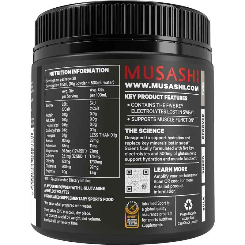 Musashi Electrolytes Blue Raspberry 300g
