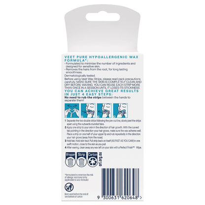 Veet Pure Cold Wax Strips Face 20 Pack