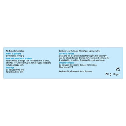 Canesten 1% Anti-fungal Cream 20g