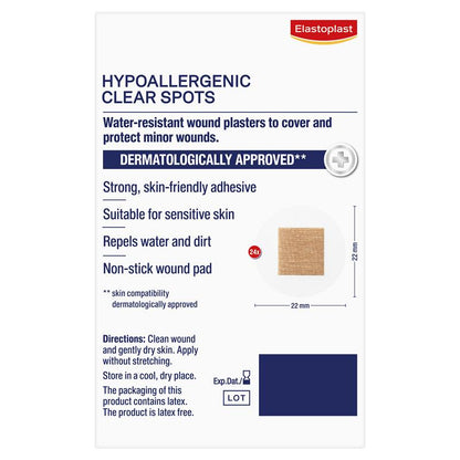 Elastoplast 76334 Sensitive Transparent Hypoallergenic Spot 24 Strips - GimmeNow