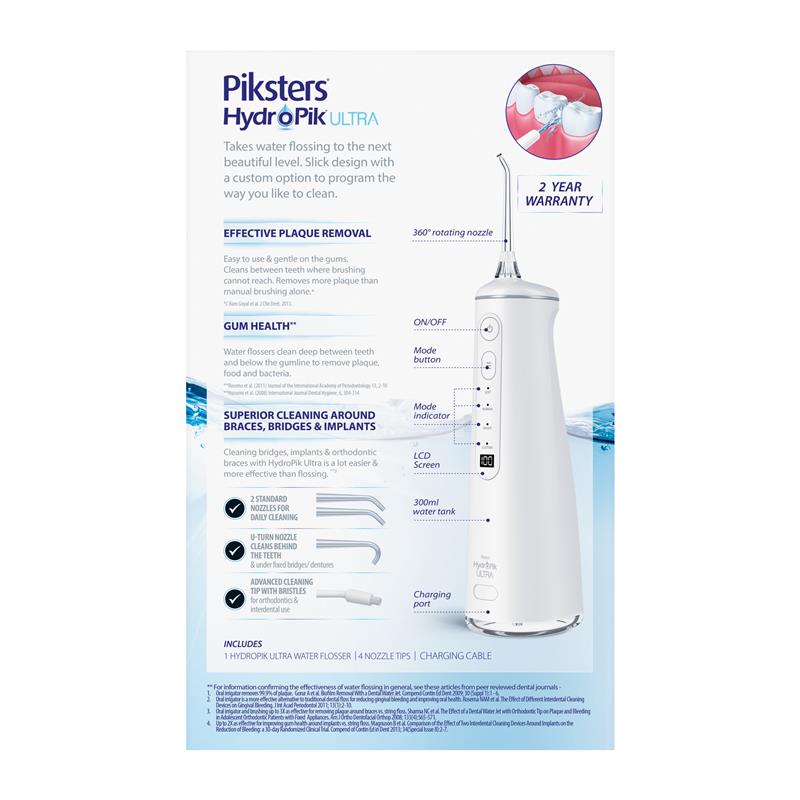 Piksters HydroPik Ultra Water Flosser White