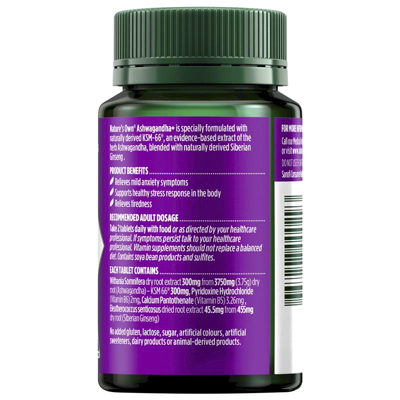 Nature's Own Ashwagandha+ 60 Tablets