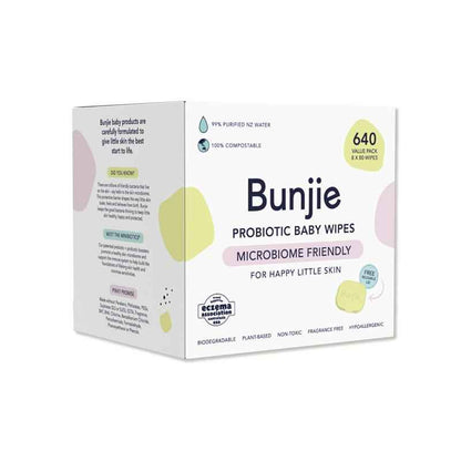 Bunjie Baby Wipes 8x80 Wipes Exclusive Size