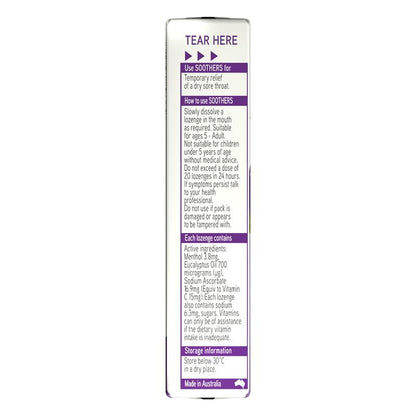Soothers Blackcurrant Lozenges 10