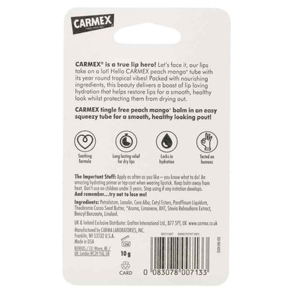Carmex Lip Balm Peach Mango Squeeze Tube 10g