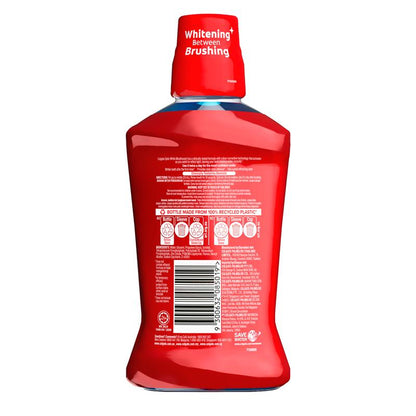 Colgate Optic White Teeth Whitening Mouthwash with Optic Brightener, Alcohol Free 500mL