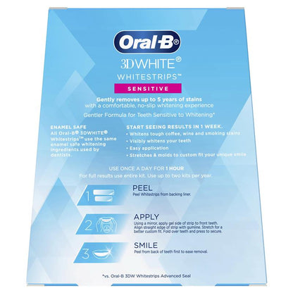Oral B 3D White Whitening Strips Sensitive 14 Pack