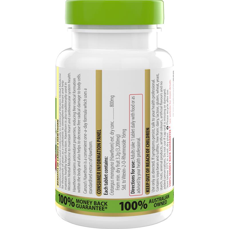 Carusos One a Day Hawthorn 60 Tablets