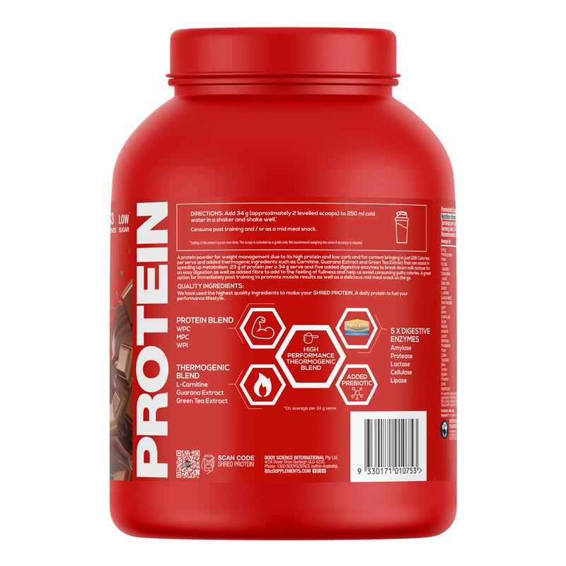 BSc Shred Protein Chocolate 1.8kg Tub