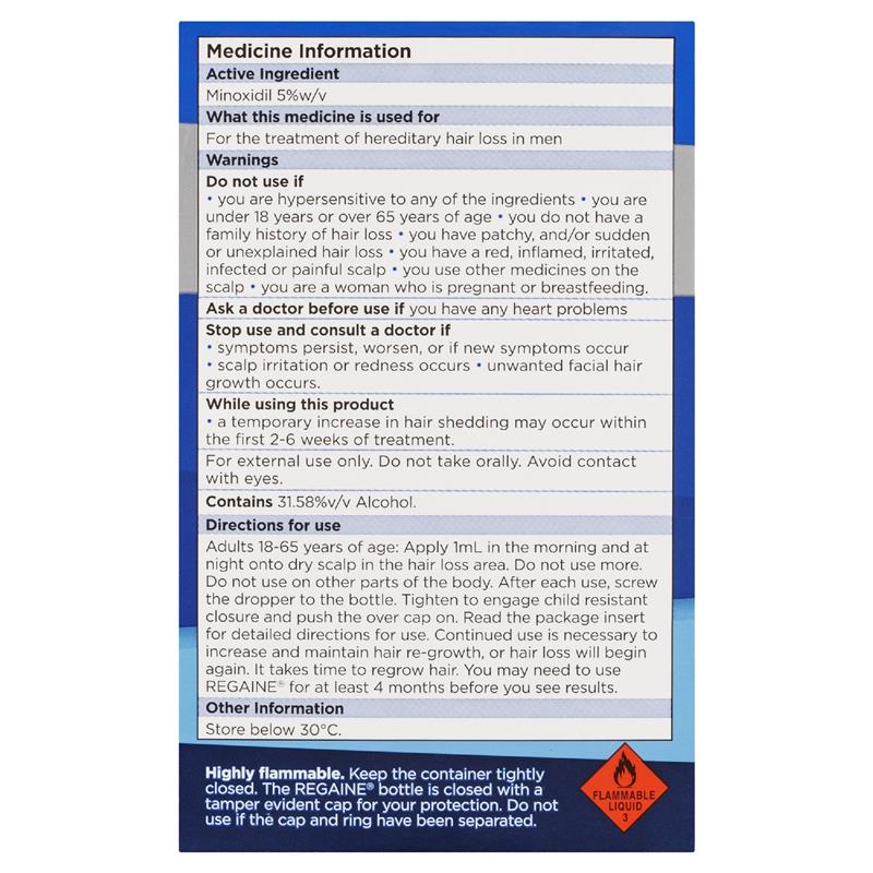 Regaine Men's Extra Strength Minoxidil Hair Regrowth Treatment 60mL - GimmeNow