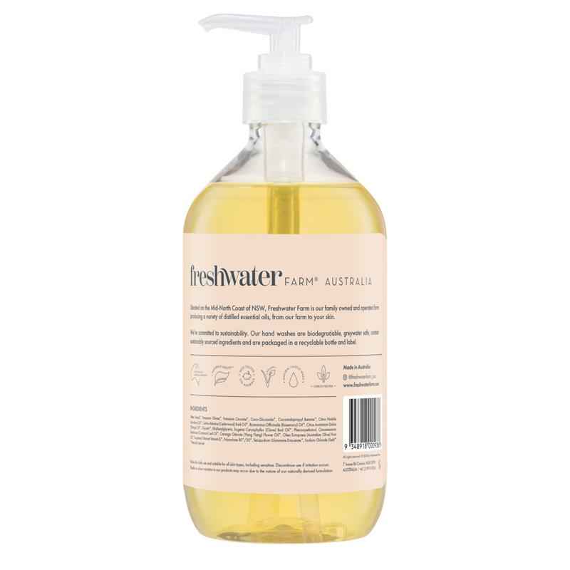 Freshwater Farm Australia Mandarin + Cedarwood Oil Revitalising Castile Hand Wash 500ml
