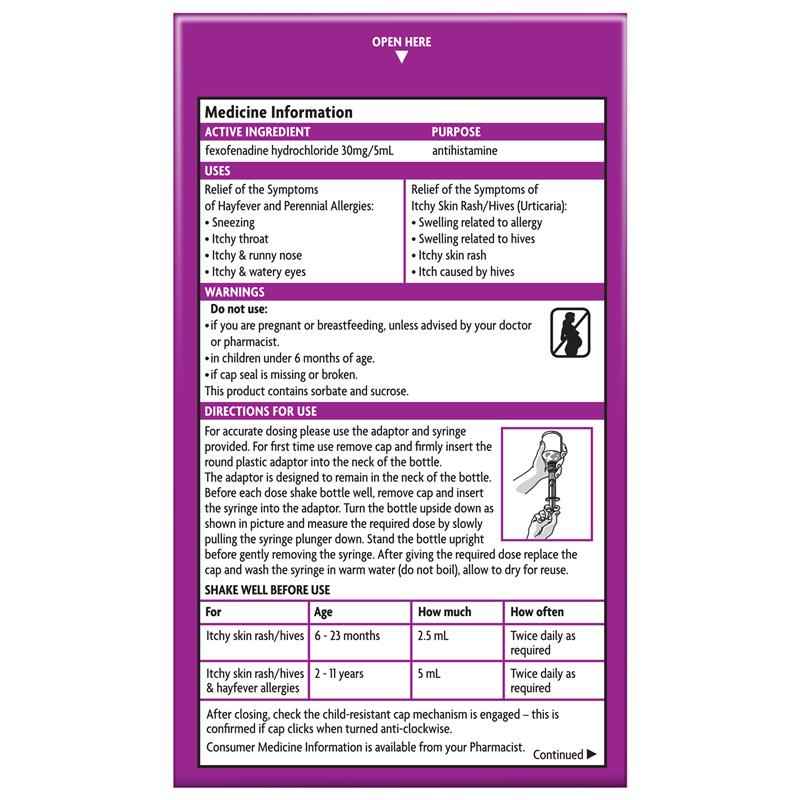 Telfast Kids Oral Liquid 150ml