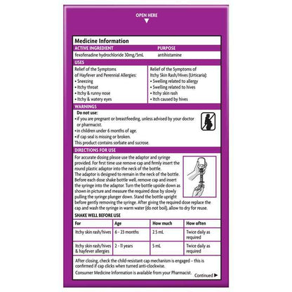 Telfast Kids Oral Liquid 150ml