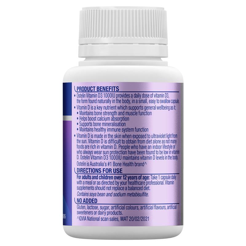 Ostelin Vitamin D3 1000IU 130 Capsules - GimmeNow