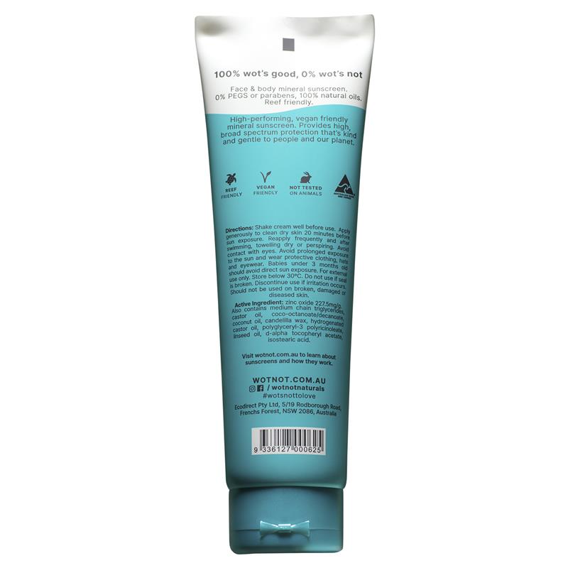 Wotnot Naturals Natural Sunscreen SPF50+ 125g