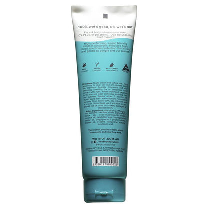 Wotnot Naturals Natural Sunscreen SPF50+ 125g