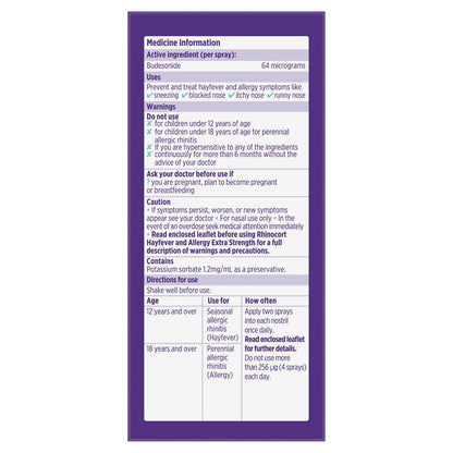 Rhinocort Extra Strength Hayfever & Allergy Nasal Spray 120 Sprays - GimmeNow