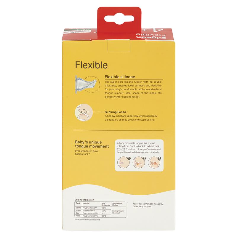 Pigeon Flexible Peristaltic PP Bottle 240ml Twin Pack