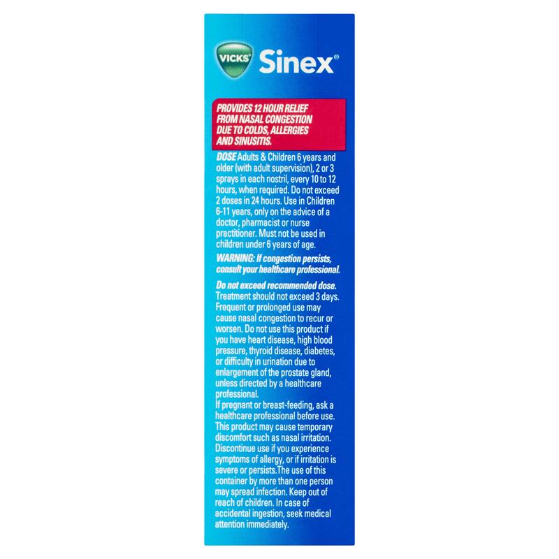 Vicks Sinex Aloe Nasal Spray 15mL
