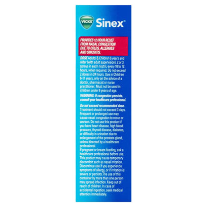 Vicks Sinex Aloe Nasal Spray 15mL