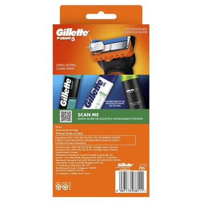 Gillette Fusion Manual Razor + 2 Blade Refills