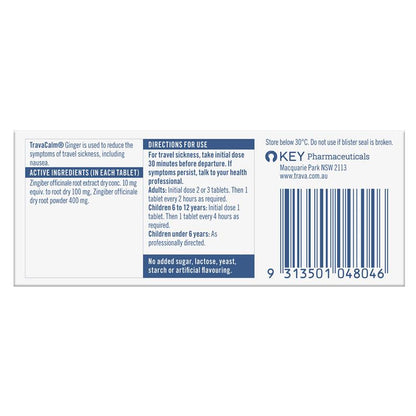 Travacalm Ginger 10 Tablets