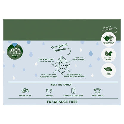Tooshies Baby Wipes Pure Water 6 x 70 Pack