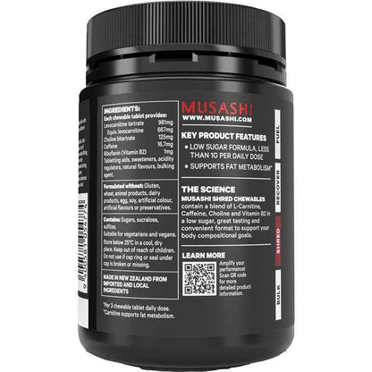 Musashi Shred Chewables Sour Punch Flavour 54 Tablets