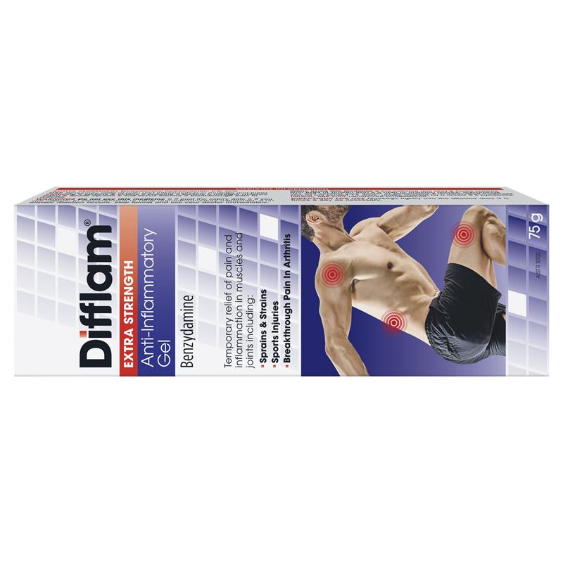 Difflam Anti Inflammatory Extra Strength Gel 5% 75g