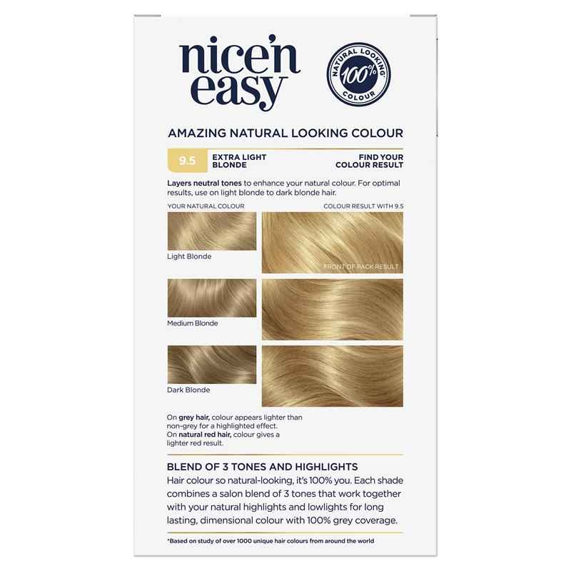 Clairol Nice N Easy 9.5 Extra Light Blonde Permanent Hair Colour
