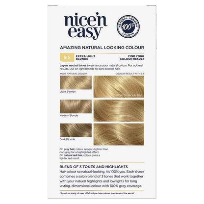 Clairol Nice N Easy 9.5 Extra Light Blonde Permanent Hair Colour