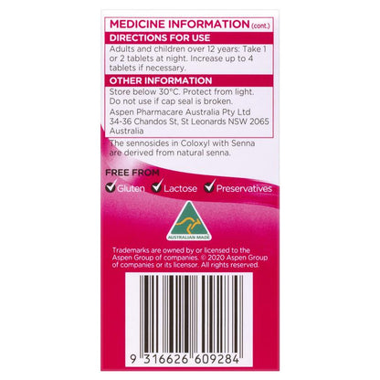 Coloxyl With Senna Tablets 200