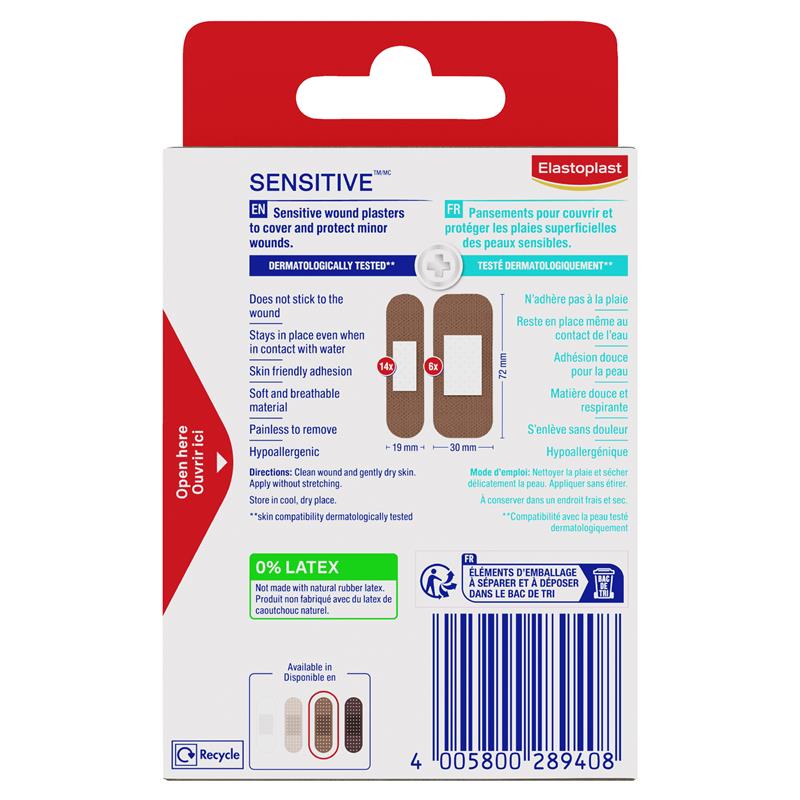 Elastoplast Sensitive Skin Tone Plasters 20 Medium