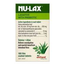 Nulax Natural Laxative Tablets With Prebiotic Senna + Aloe 180 Tablets