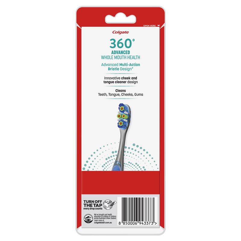 Colgate Toothbrush 360 Degree Advanced Whole Mouth Health Soft 4 Pack