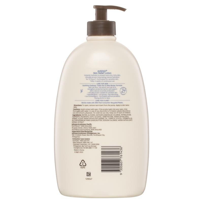 Aveeno Skin Relief Fragrance Free Moisturising Body Lotion 1L
