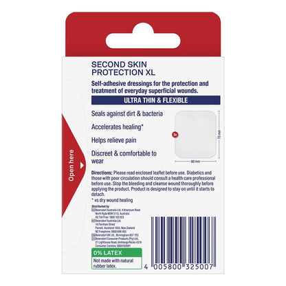 Elastoplast Second Skin Protection Strips XL 6cm x 7cm 3 Pack
