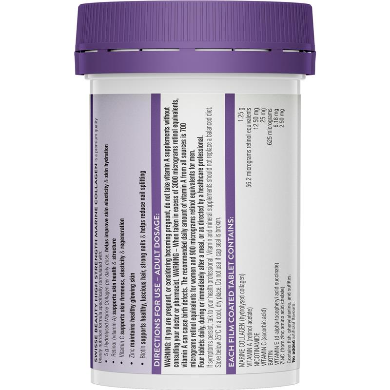 Swisse Beauty High Strength Collagen 60 Tablets