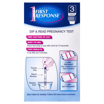 First Response Dip and Read Pregnancy Test 3 Tests