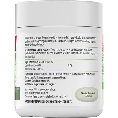 Nutra-Life Lysine 1200mg 60 Tablets NEW